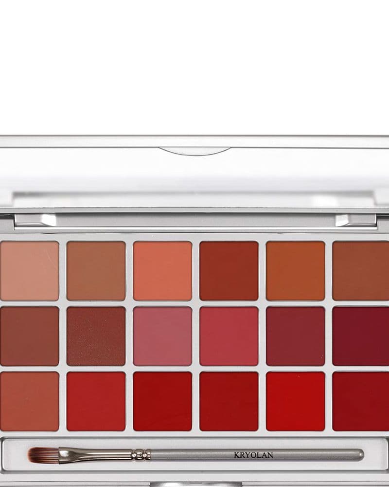 kryolan lip rouge sheer palette 18 colors