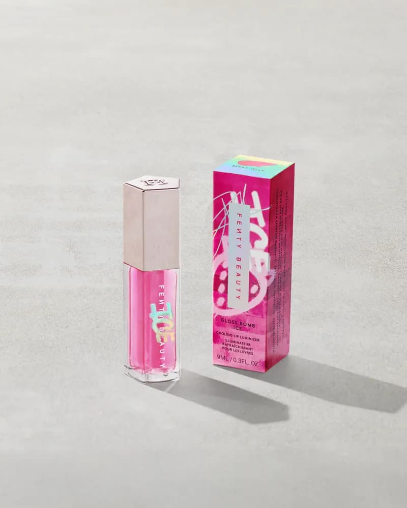 fenty beauty gloss ice  cooling lip luminizer-berry jelly