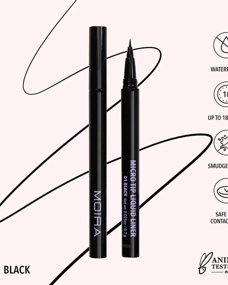moira micro tip liquid liner-001 black