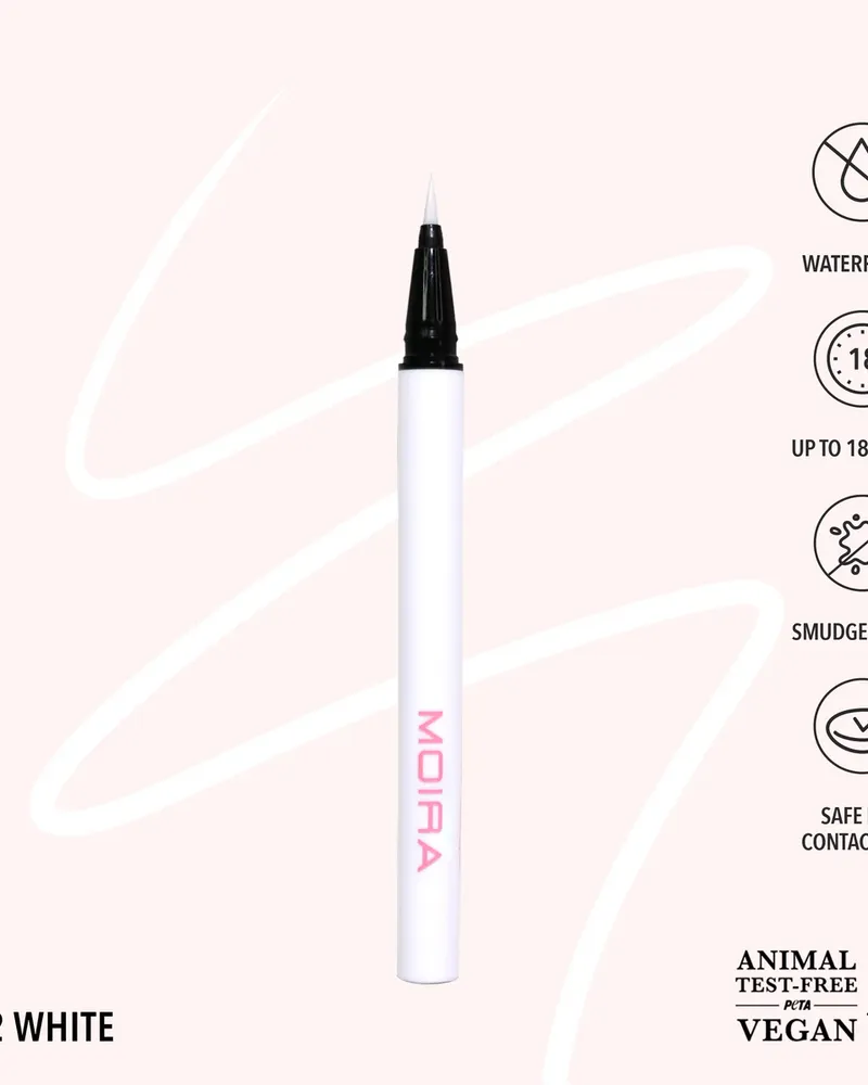 moira precision liquid liner-002 white