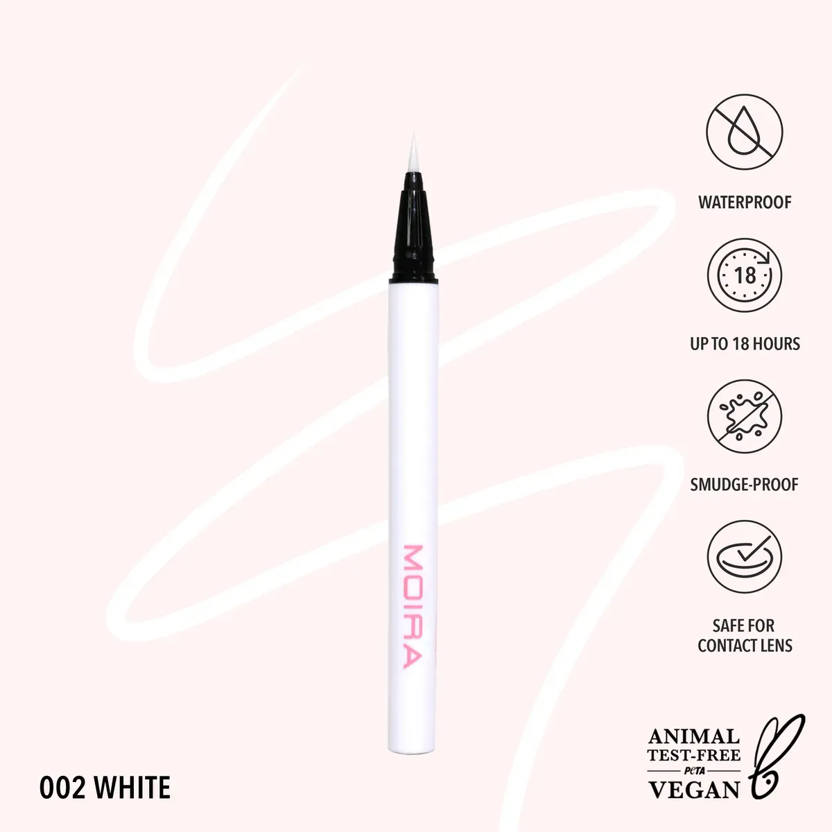 moira precision liquid liner-002 white