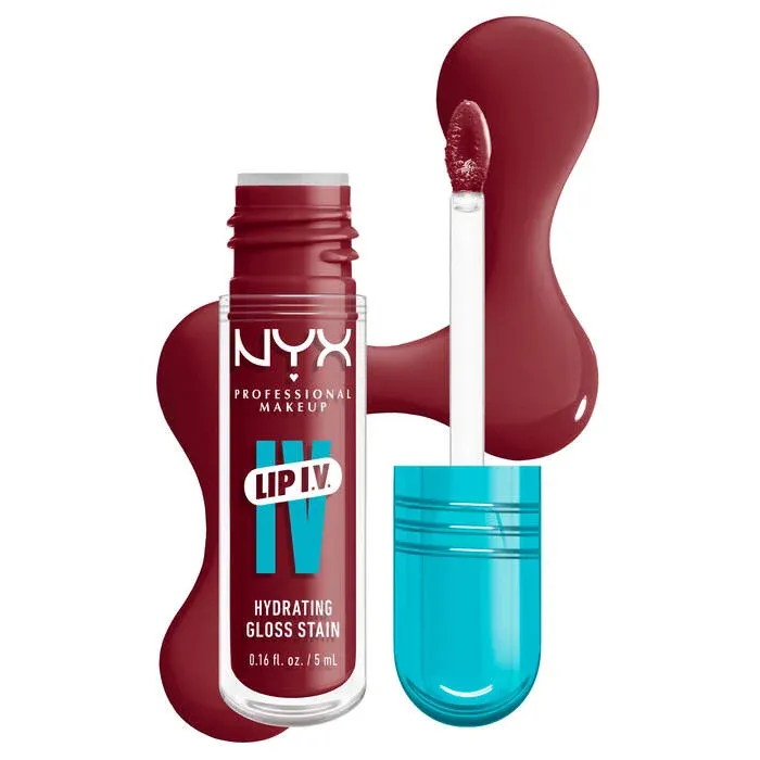nyx lip I.V. hydrating lip gloss stain-09 blush rush